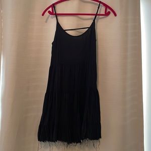 En Crème Black Open Back Mini Dress/Coverup